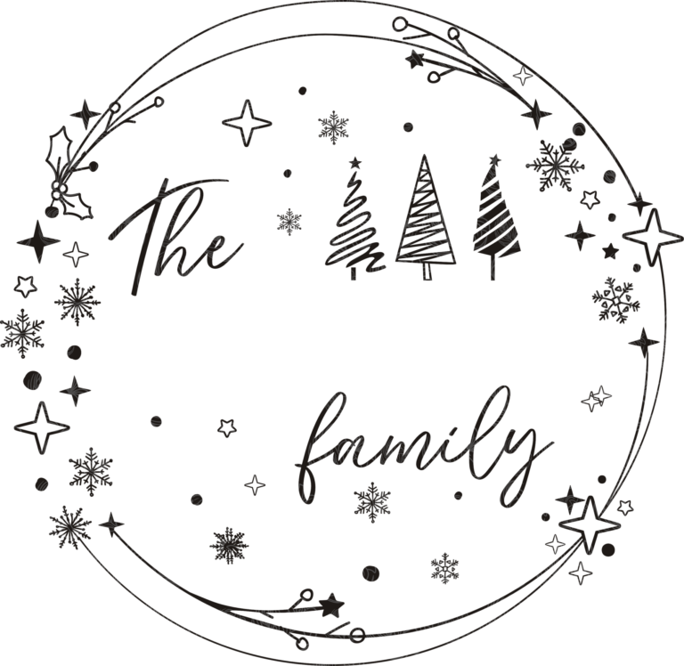 Christmas Family Monogram Trees Snowflakes Stars – GBH22562